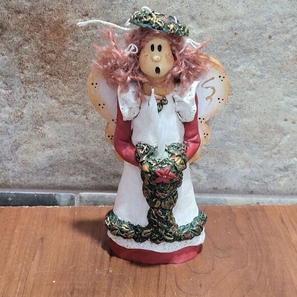 Designs by Diana Angel 2812 Holding Candle Figurine Red Hair 1991 - Picture 3 of 12